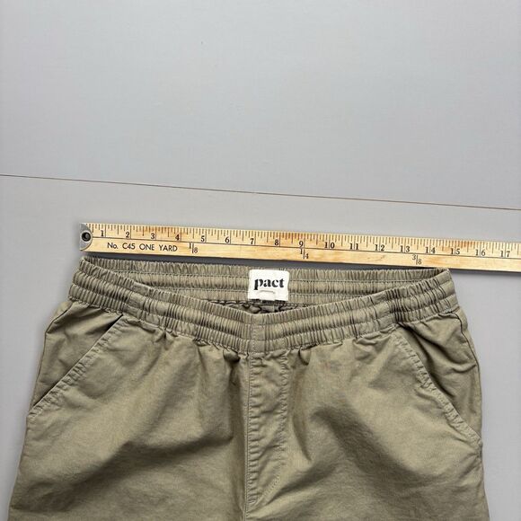 Pact Twill Canvas Shorts LOT of 2 Men’s Large 100% Organic Cotton Tan Gray - Picture 11 of 15